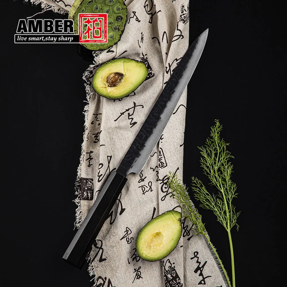 280mm aus10 high carbon professional salmon fish knife kitchen japanese knife yanagiba sushi knife with handle