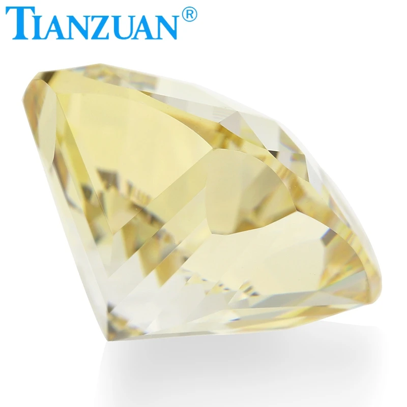 Свободные фианиты класса 6A, форма подушки, Алмазная огранка, маленький желтый цвет, кубический цирконий, искусственные драгоценные камни