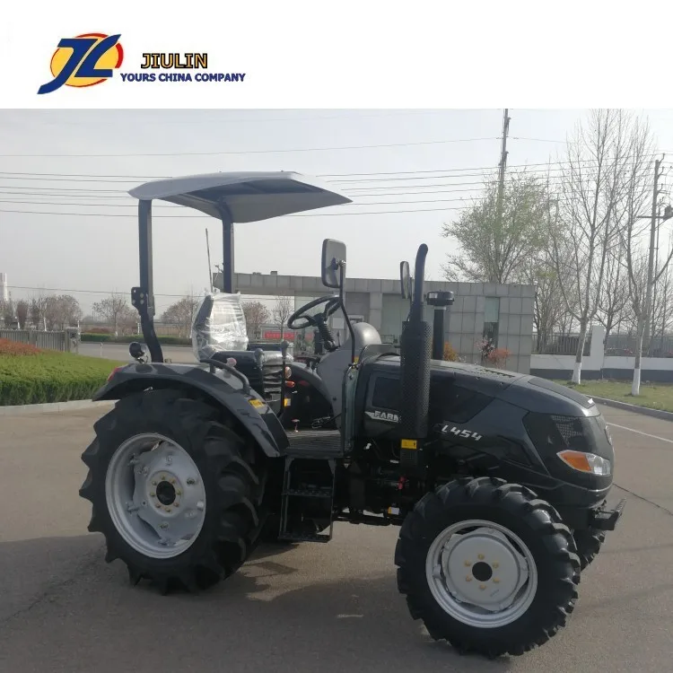 Сельскохозяйственный трактор JIULIN 50hp 4WD для сельского хозяйства с кабиной переменного тока Rops canopy фронтальный погрузчик сделано в