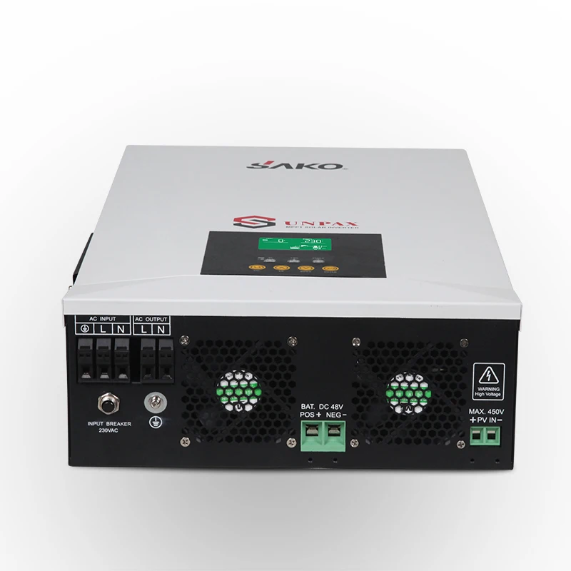 SAKO Newest Parallel SUNPAX 5.5KW Hybrid Solar Power Charger Inverter with 100A MPPT 6000W Work Without Battery 220V 230V