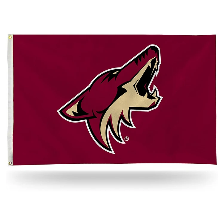 Arizona Coyotes 3x5Ft Flag Custom All NHL Sport Team Single Sided Banner Flag with Grommets