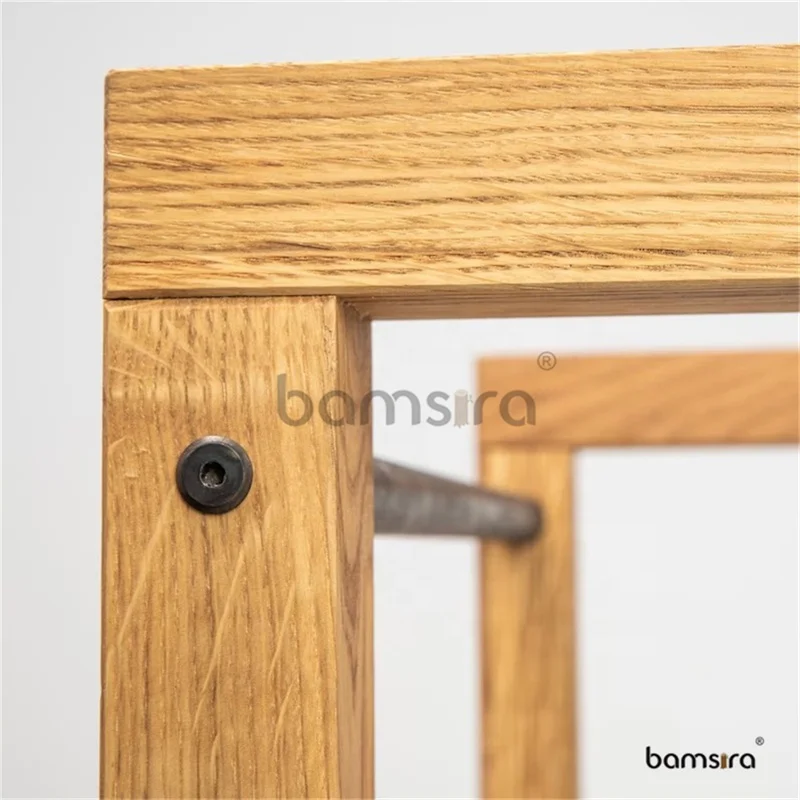 Wooden Beverage Crate Rack - 6 Crates - Solid Oak Beverage Rack - Crafted in the Alps