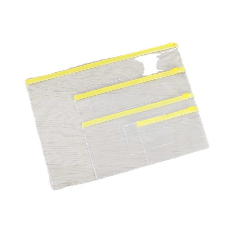 Оптовая продажа удобные пластиковые конверты на молнии Размер A4/A5/A6 сумка для файлов пенал прозрачная