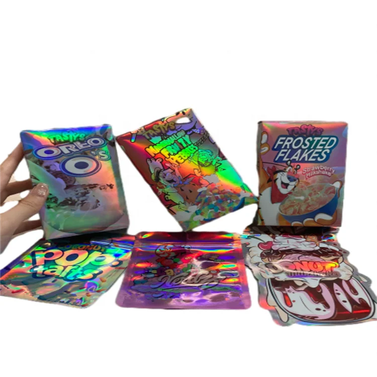 Hot Sales Custom Logo Printed Cereal Paper Boxes for 3.5g Mylar Bags