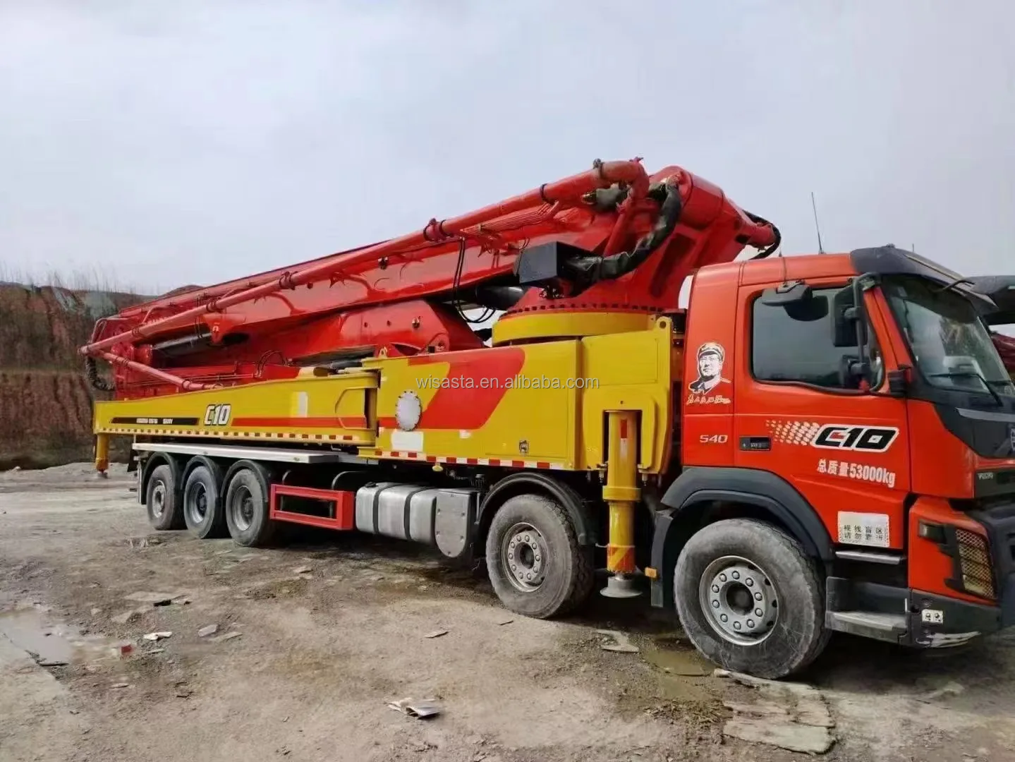 Engineering Construction Machinery 2020 Sany 67M 5-Axle Volvo Chassis Concrete Machinery Pump Truck Price