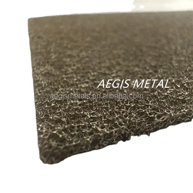 0.6-2.7mm thick Metal foam best open cell titanium foam custom Ti /nickel three-dimensional hole foam