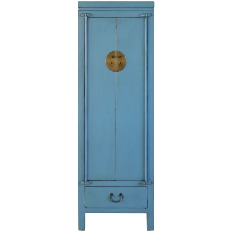 China Vintage Wooden Distressed Rustic Closet Almirah Wardrobes  lacquer finished A door chest