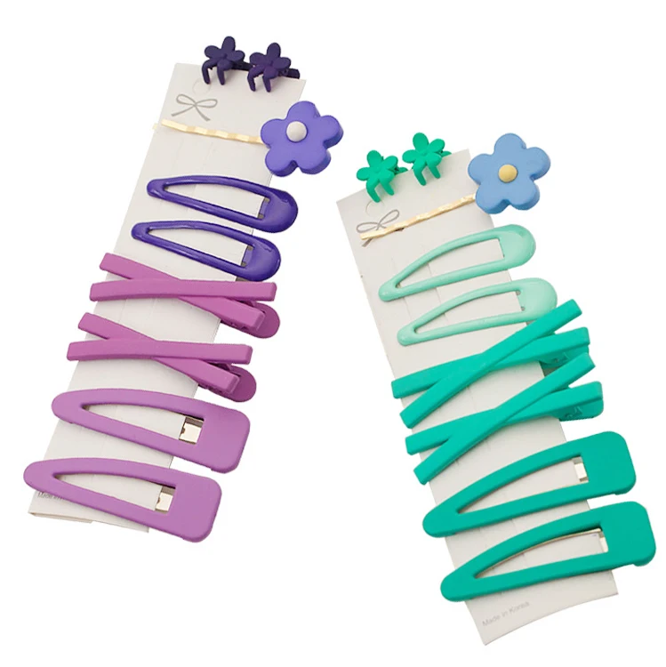 Wholesale fashion 7-pcs set  cute simple flower hairpins for  girls bangs clip hair clip simple  hair accessories