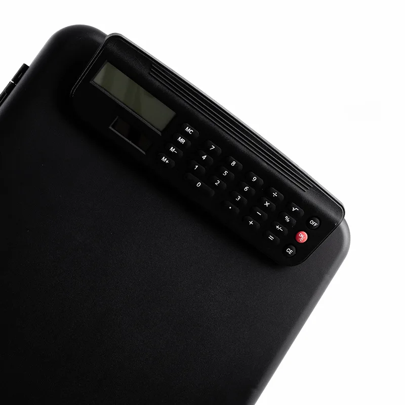 HZVCW Wholesale a4 Portable Plastic Clipboard With Calculator Storage Clip School Office Multifunctional Storage Box
