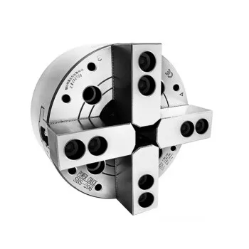 Adjustable High Quality 4 Jaw High Speed Large Thru Hole Chuck Plain Back Hollow Power Chuck For Lathe CNC Machine