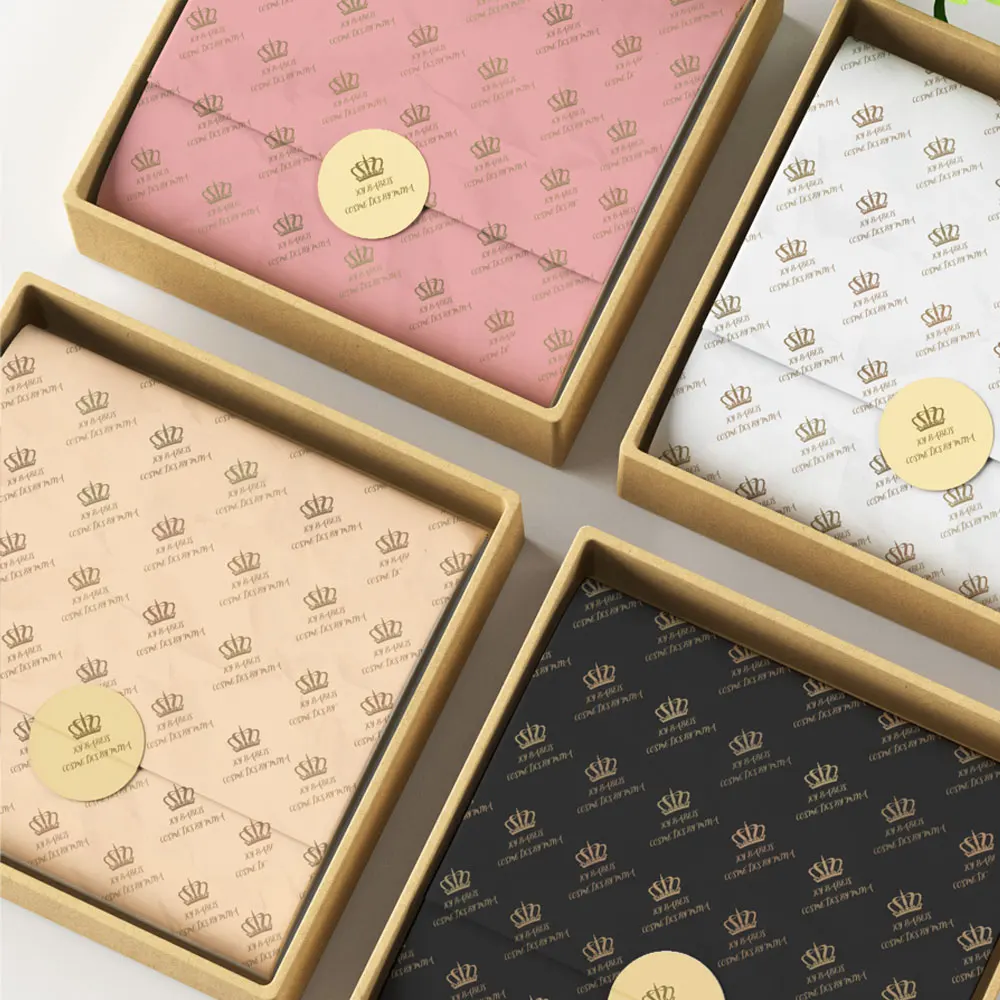 Eco Friendly Custom Brand Logo High Quality Clothing packaging Flower Christmas Gift Printed Wrapping Tissue Paper