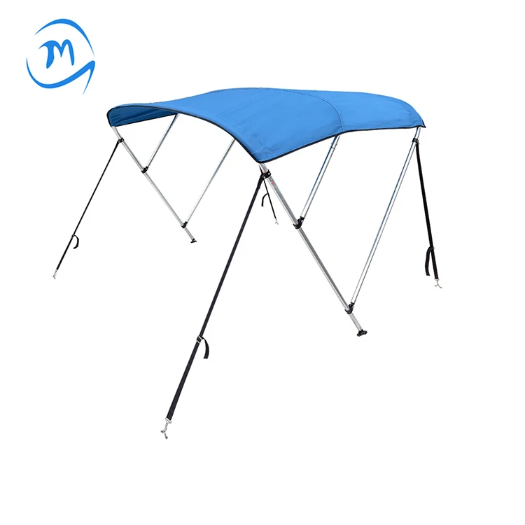 3 bow Aluminum bimini tops for boats  seat boxes with adjuster buckles and assembly fasteners