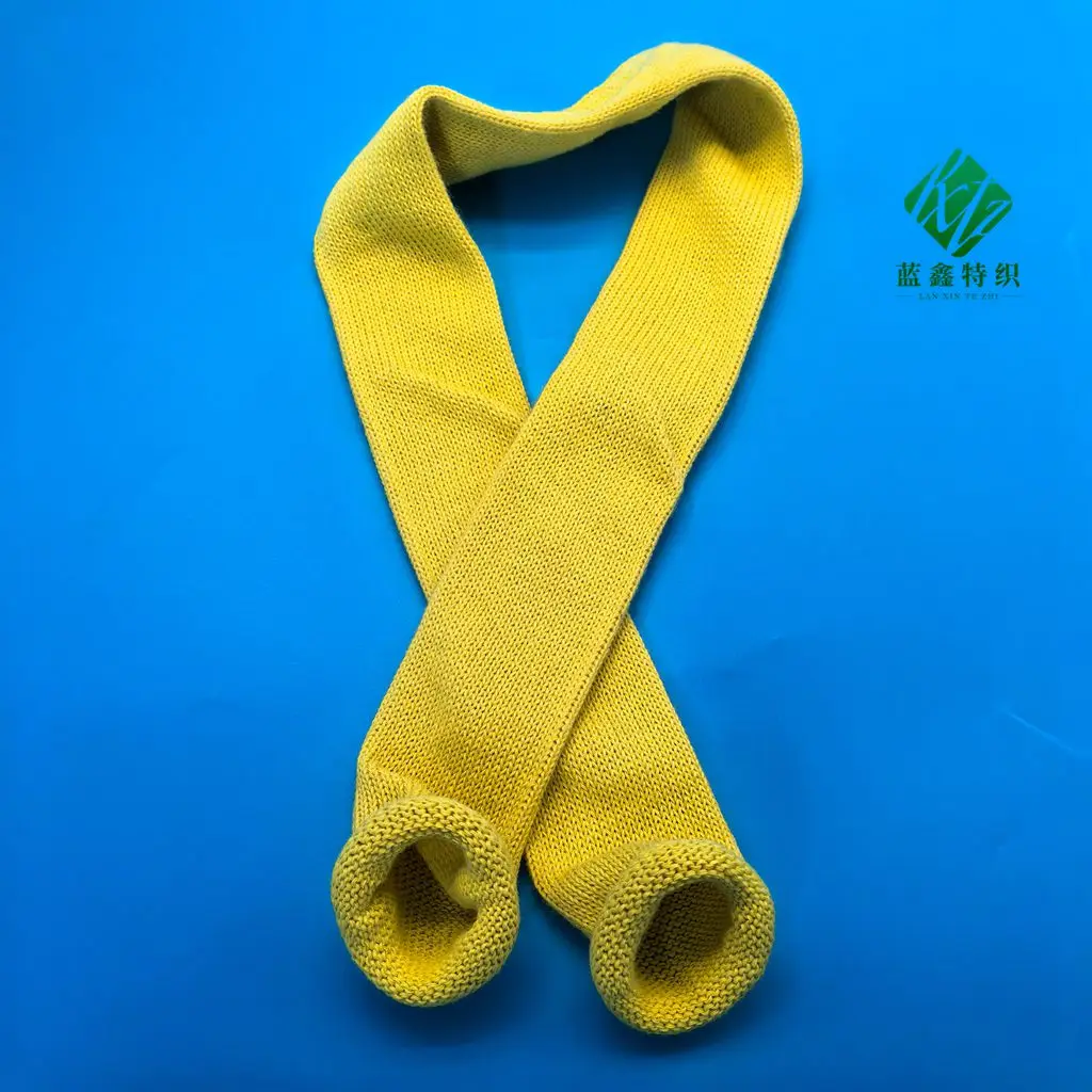 Diameter 60mm High Temperature Resistant Aramid Kevlar Fiber Sleeve High Strength Aramid Knitting Sleeve Anti Cut Heat Resistant