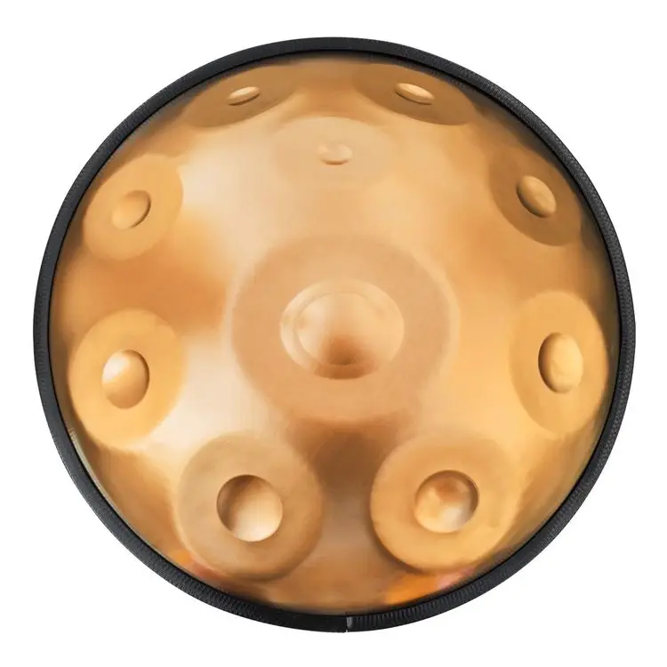 ASTEMAN Handpan Pure Land Series-Golden 10 Note Tambourine Steel Tongue Drum Empty Spirit Drum