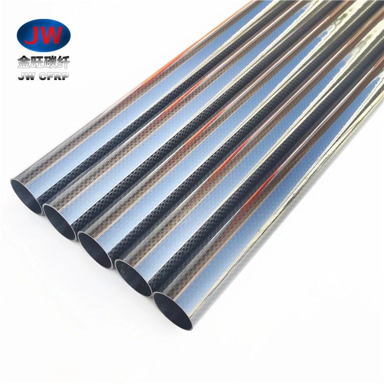 CFRP Customized Length Heat Resistant Roll wrapped 3k Carbon Fiber Tube Length 100cm Fibre Carbon Tube