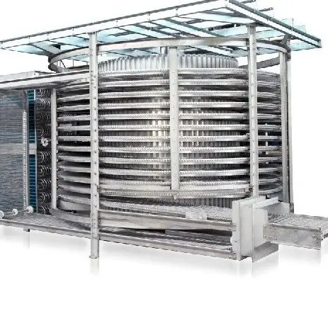 food processing made machinery double spiral freezer machine compressor refrigerator freezer