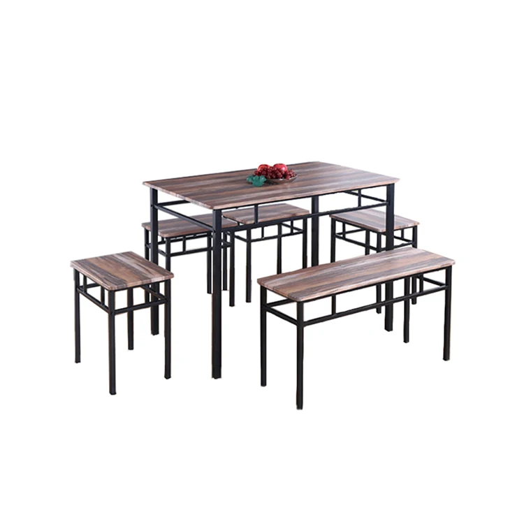 
Modern Dining Room Furniture Metal Mdf Dinner Chair And Table Set 