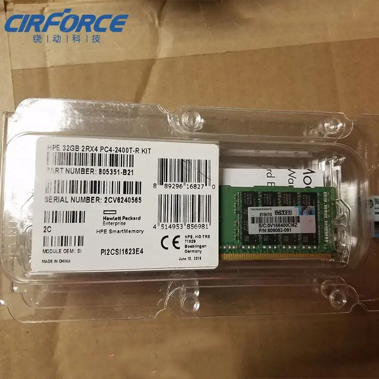 Б/у 805351-B21 HPE 32 Гб (1*32 Гб) 2RX4 PC4-2400T-R DDR4-2400MHZ Комплект оперативной