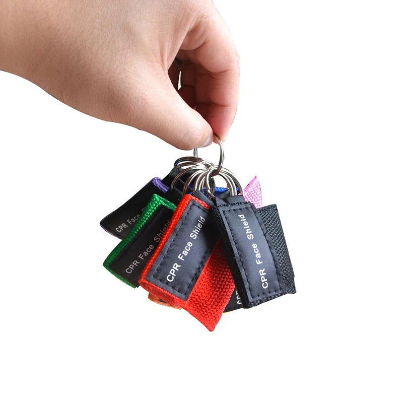 
Wholesale high quality custom logo cpr face shield keychain breathing face mask 