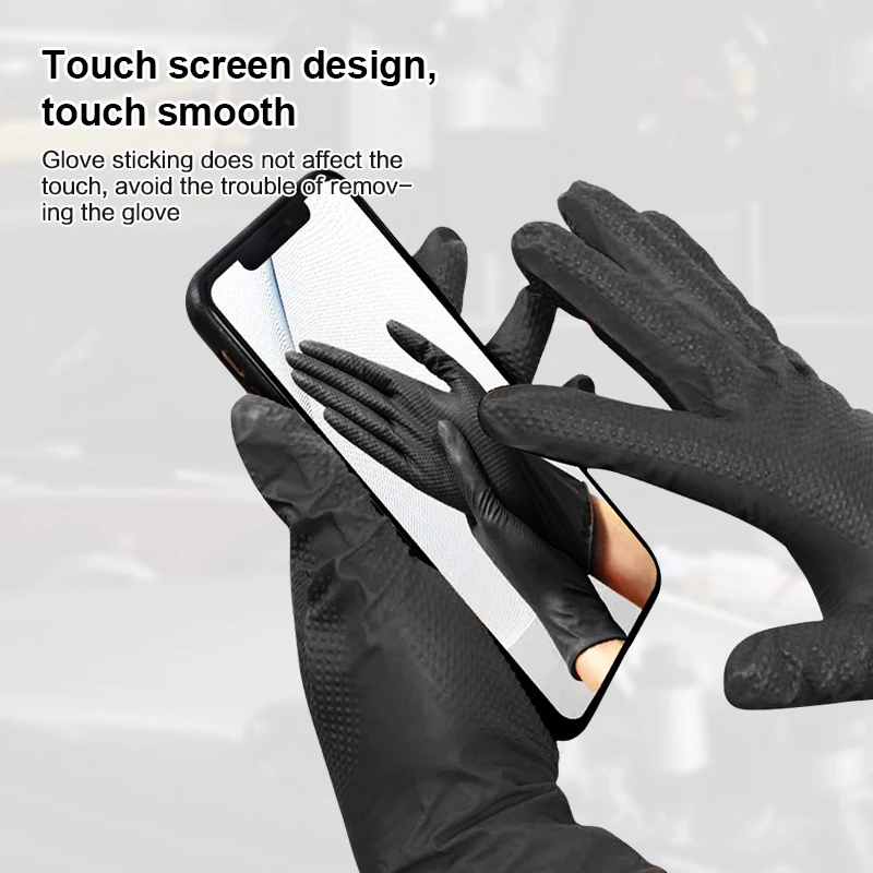 China Supplier High Quality With Cheap Price Black Diamond Nitrile Gloves for Industrial