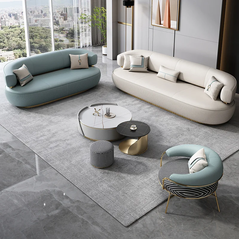 Furnistyle High Quality Italian Living Room Furniture Luxury Brand Sofa Wholesale Fashion Royal Furniture 7 Seater Sofa Set