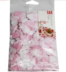 Конфетти из розовых салфеток для женщин на День святого Валентина