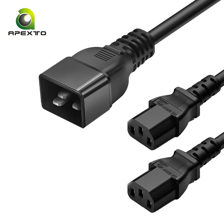 C19-C20 Power Cord 16A 250V 3*2.5mm High Quality C20 Male Plug To C19 Female Socket PDU Server Power Extension Cable