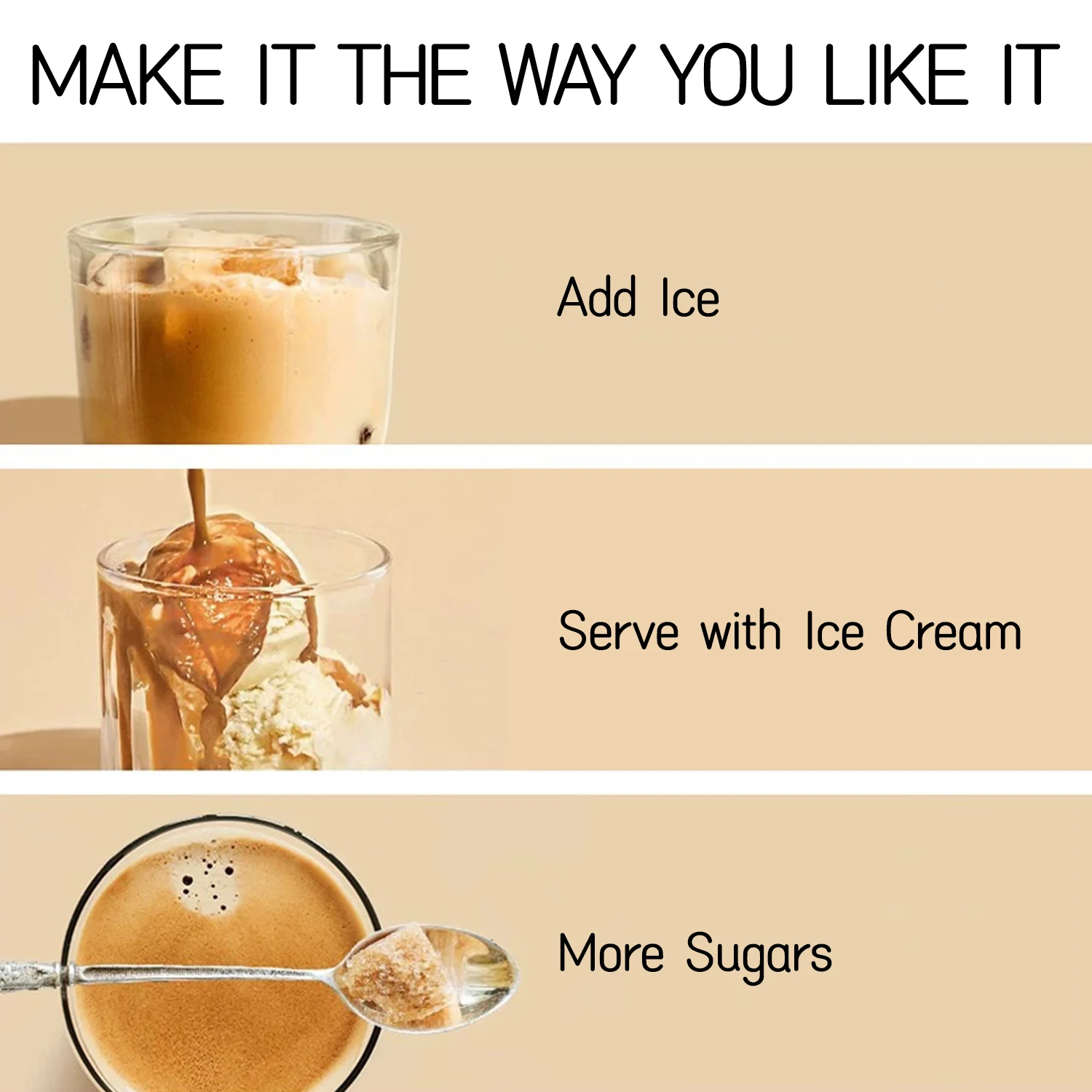 Ganoderma Coffee 100% Organic Certified Multi Mushroom Blend Instant Coffee Cafe Latte with Rich Flavor Smooth Texture Perfect