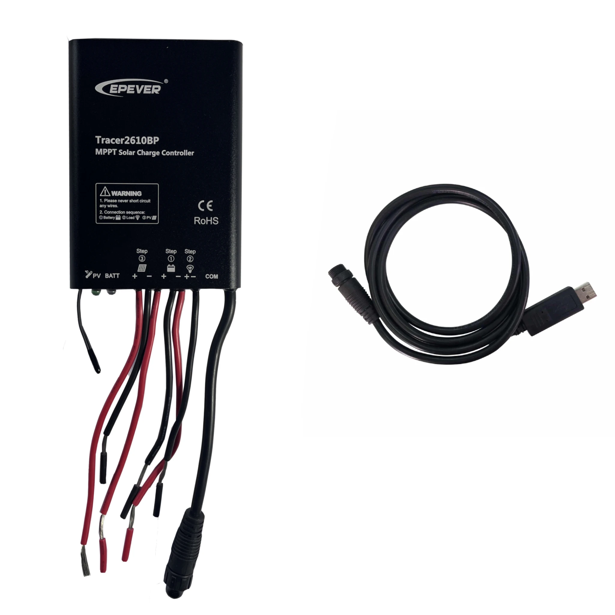 EPEVER Tracer2610BP Waterproof IP68 Controller 10A 12/24V MPPT Solar Street Light Controller With USB Cable To PC