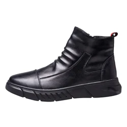 DianSen Wholesale Men Waterproof PU Leather Safety Shoes Soft Outsole Outdoor Work Shoes