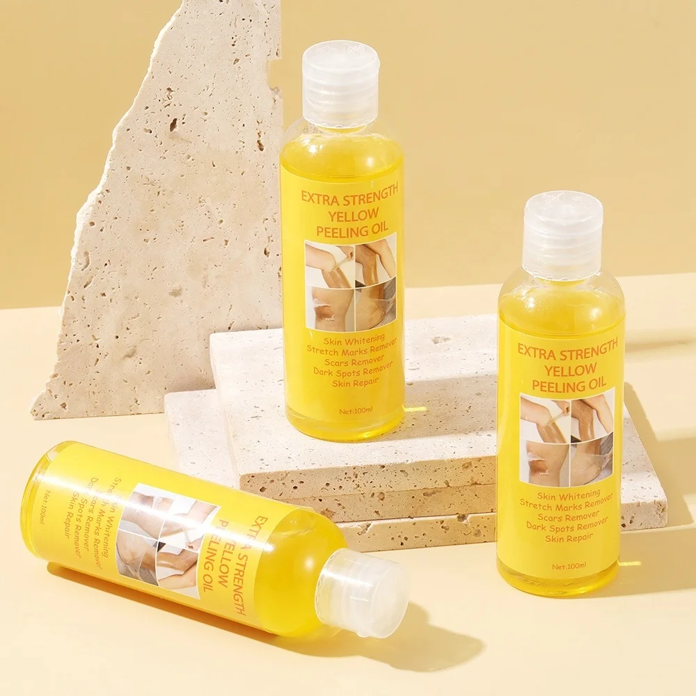 HOT Sale OEM Super Strength Yellow Peeling Oil Black Skin Strong Bleaching Oil Skin Remover African Whitening Yellow Peeling Oil