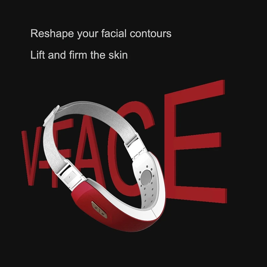 V-shaped Thin Face Massage  Red Blu Ray Vibration facial massage Slimming LED lights Beauty Instrument