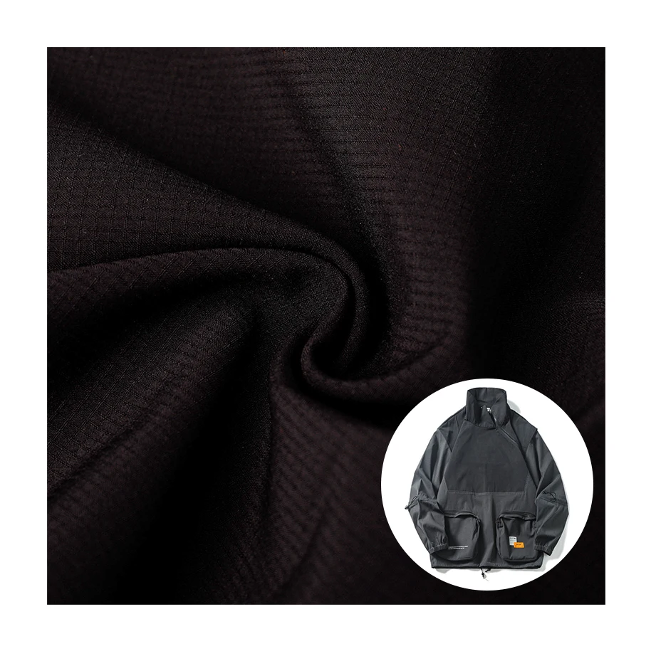 
75D четырехсторонняя тянущаяся 0,2 Двойная сетка 235T 100% полиэфирная ткань для пальто 