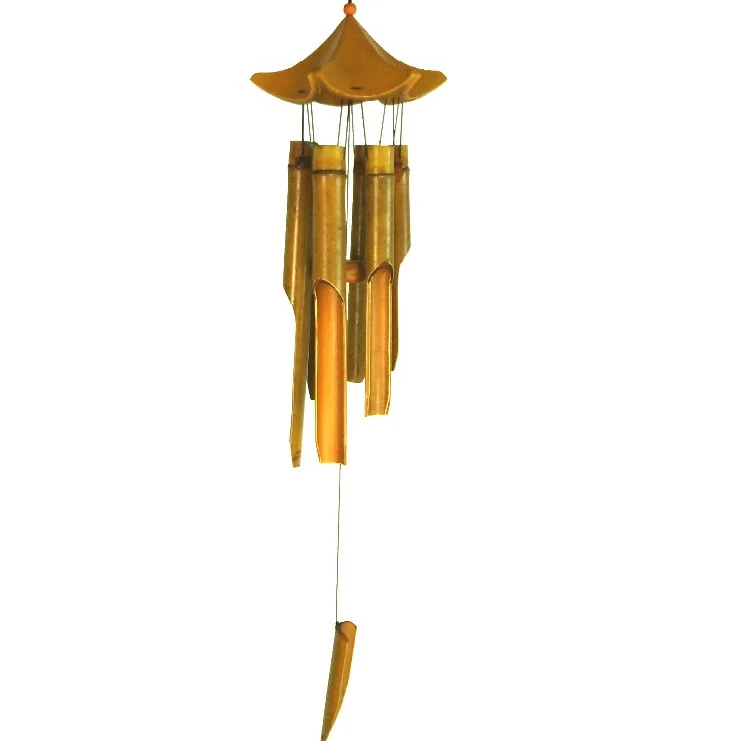 
Wholesale natural bamboo wind chime-34"H umbrella shape top bamboo wind chime. 