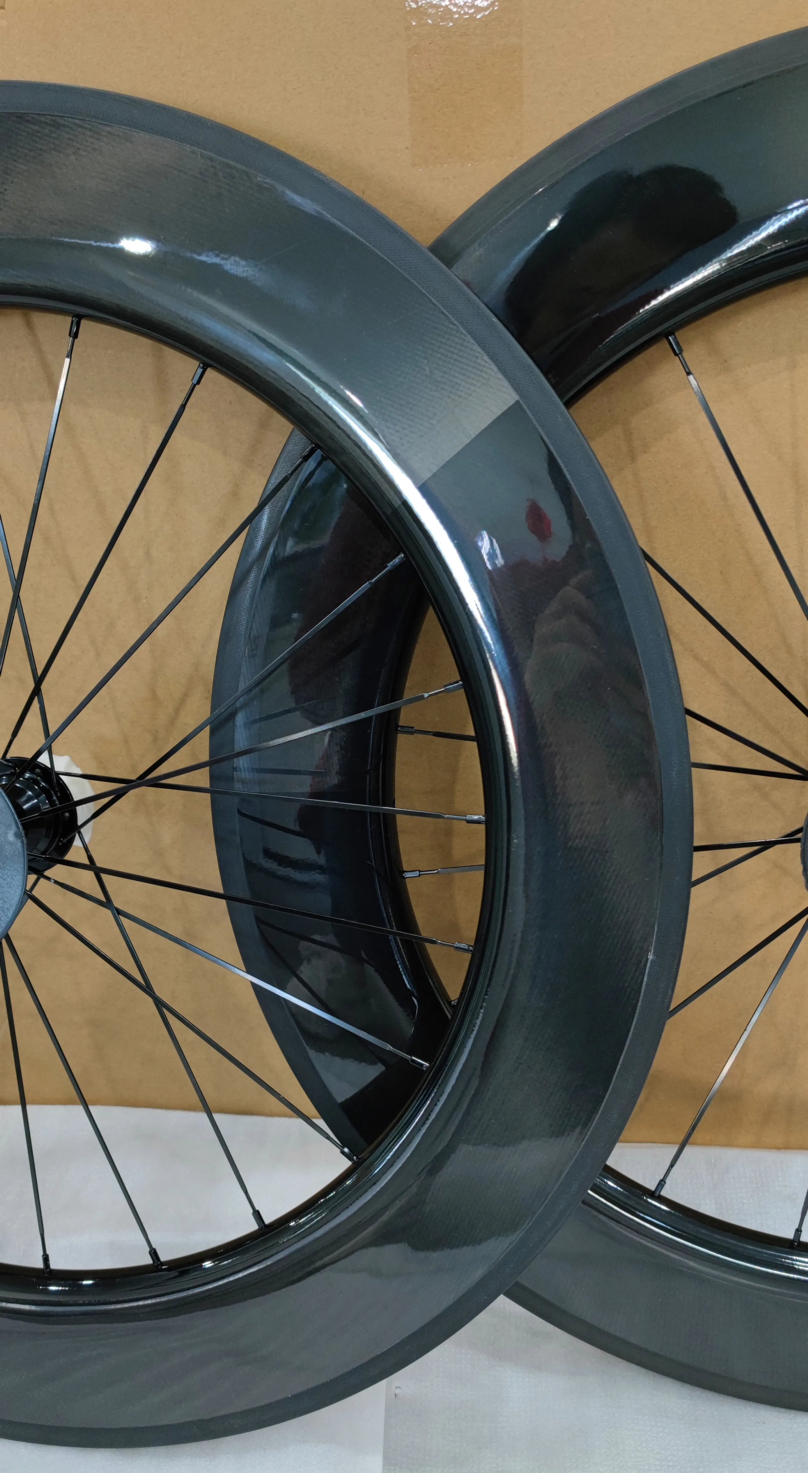 
bicycle carbon wheels 88mm depth UD glossy tubeless clincher wheels 700C road bike carbon wheel set 