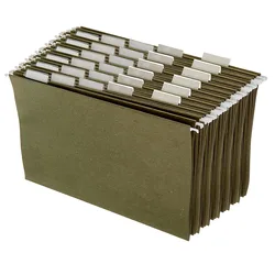 stationery product 25 per Box Legal Size 1/3-Cut Adjustable Tab Standard Green Hanging File Folder