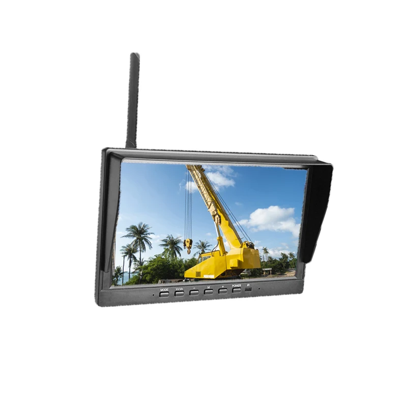 10.1-inch screen HD tower crane camera with solar cells Cell phone viewable Bulk loading and unloading Auxiliary blind spot
