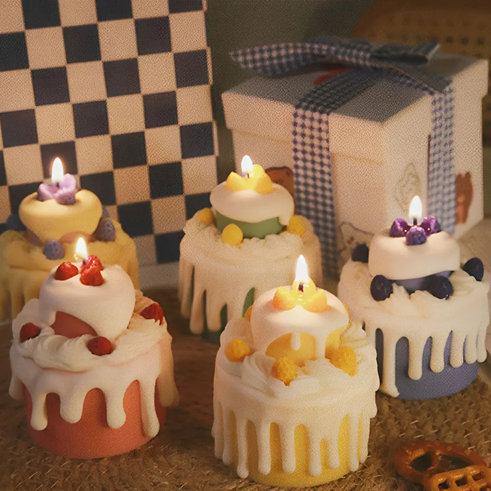 Manufacturers candles making supplies wholesale delicious cakes desserts candle food Soy wax scented candles