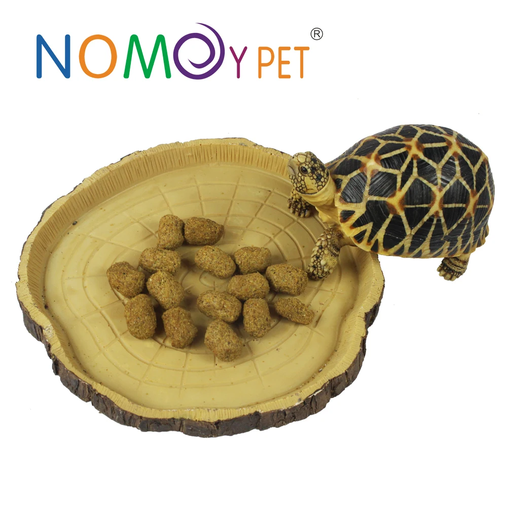 NOMOYPET Wholesale Resin Turtle Food Bowl Feeder Feeding Plate for Tortoise
