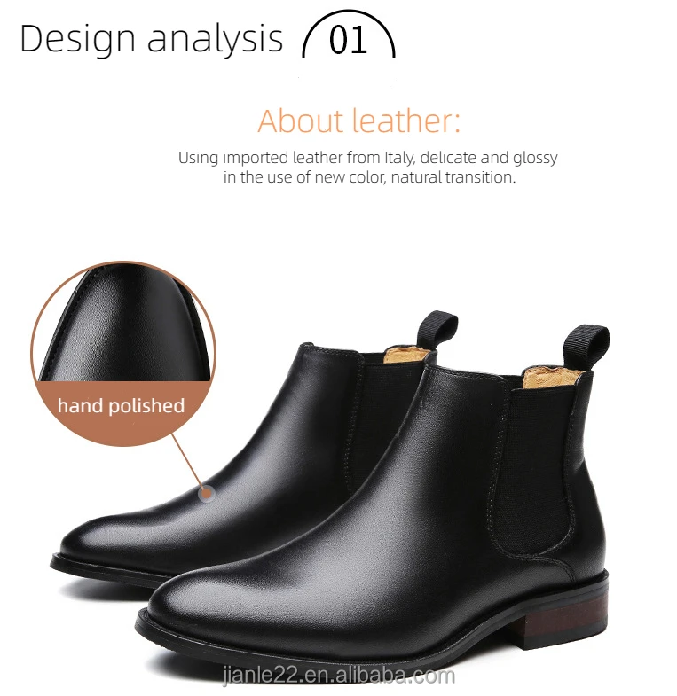 Men Wedding Suit Shoes Sepatu Mens Leather Business Shoes Comfy Chelsea Boots for Men