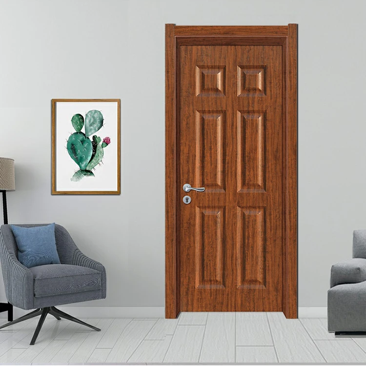 WPC material toilet door bathroom door wpc door skin waterproof and anti-scratch hot selling in Vietnam