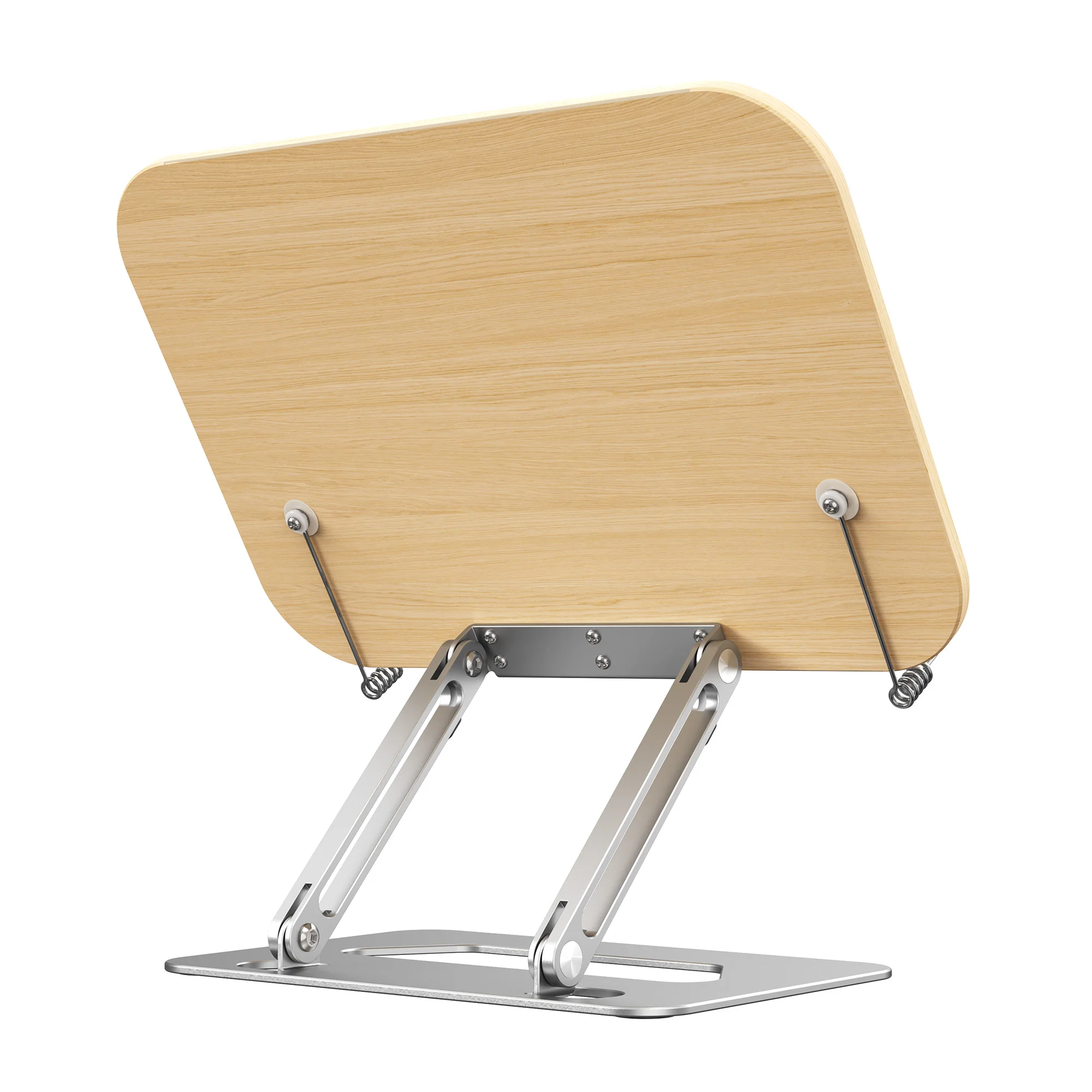 2023 Desktop Aluminum Wood Magazine Document Holder Angle Adjustable Study Reading Book Stand
