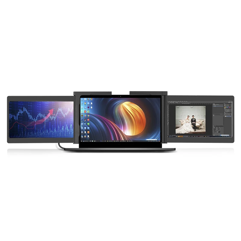 Новинка 2021, флагманский портативный удлинитель для тройного монитора с одним кабелем USB C