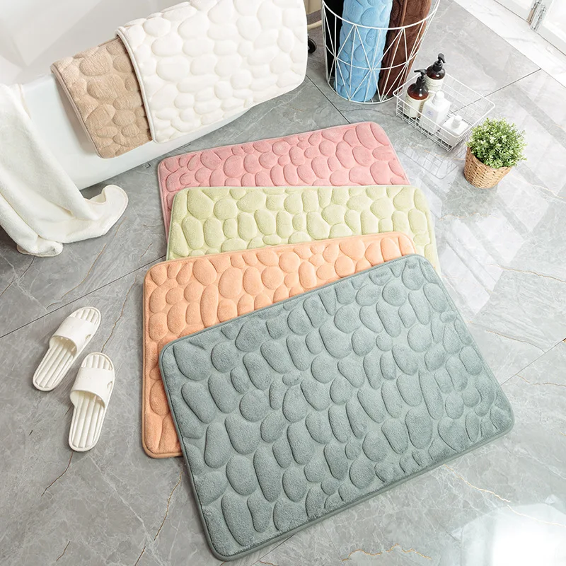 Thickened bathroom carpet Water absorb memory foam bath non slip floor mat shower mat for bathroom door mats