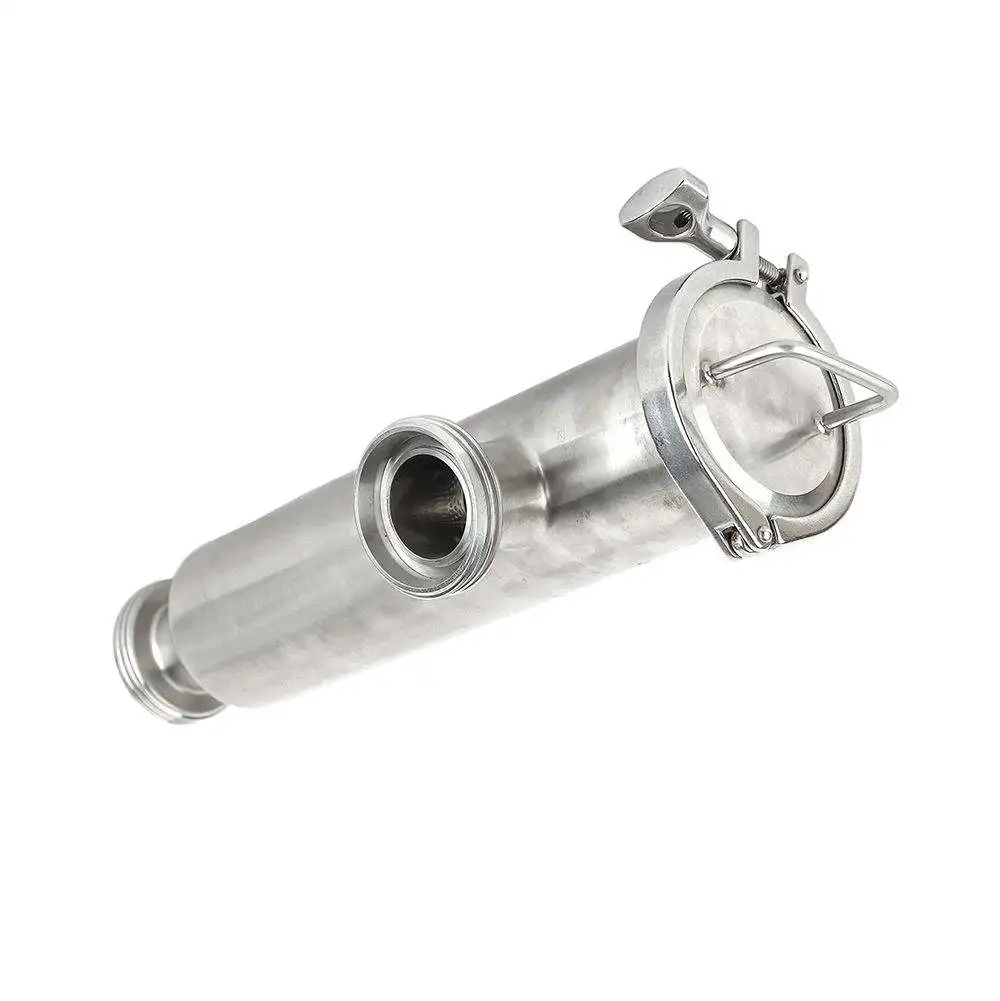 Ss304 Ss316 Stainless Steel Food Grade Filter Clamp Discharge Quick For Milk Beer