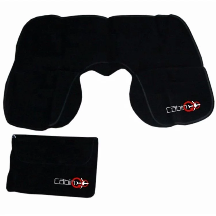 Supplies Printed Flocking Pvc Inflatable U-shaped Travel Pillow