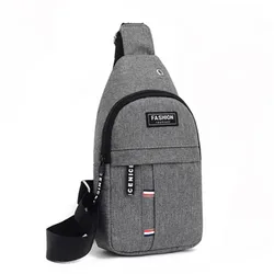 High quality new men chest bag canvas shoulder messenger bag fashion Korean casual trendy bag