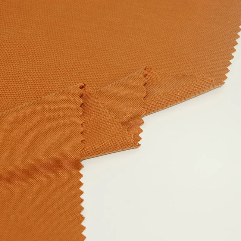 Сетчатая Модальная полиэфирная трикотажная ткань пике, двойная трикотажная ткань для рубашек поло, потертая песком
