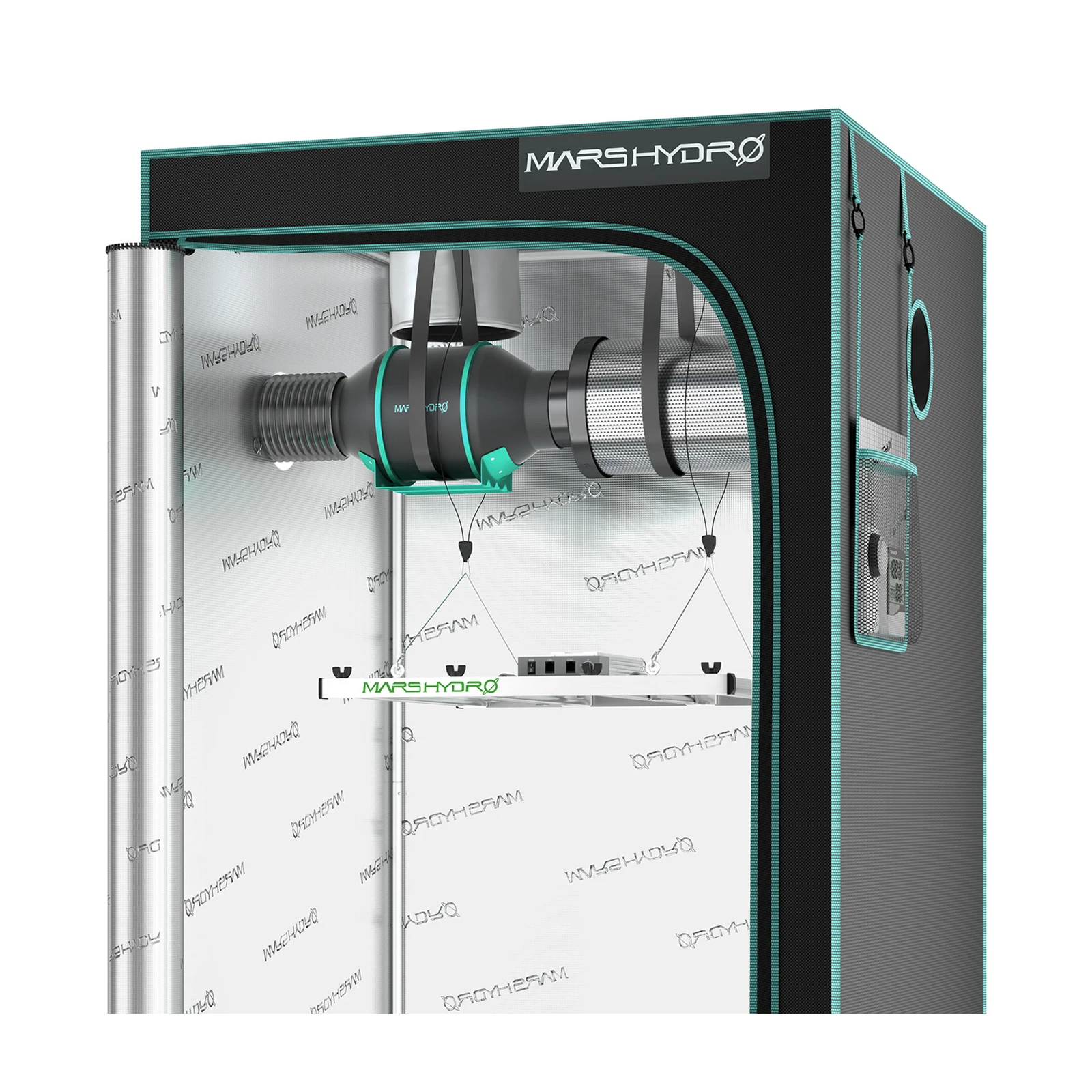 Mars Hydro FC-E3000 3X3 GROWTENT 300W Light Full Grow Tent Kits With Carbon Filter LEDGROWLIGHT