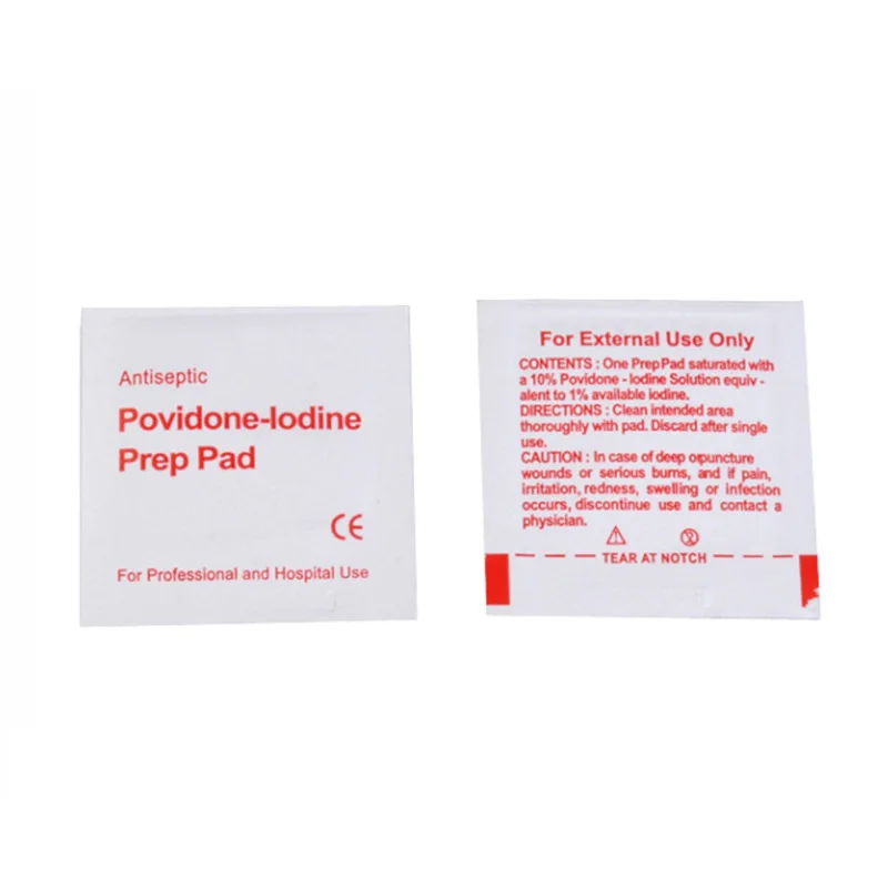 
Factory wholesale individually wrapped disinfectant pads disposable povidone iodine prep pad 
